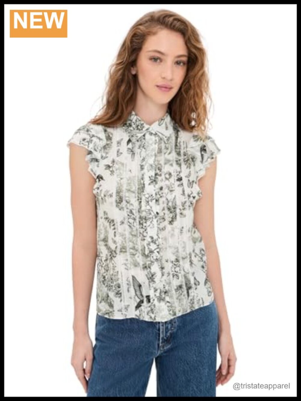 alice + olivia Minda Ruffle Blouse Silk Floral Women's Size?
